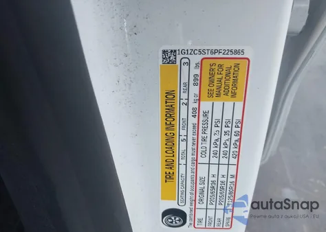 2023 Chevrolet Malibu Fwd 1Fl from USA, damaged, VIN 1G1ZC5ST6PF225865